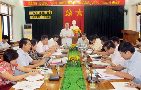 Đoàn giám sát của BTV Tỉnh ủy làm việc với Tiên Yên
