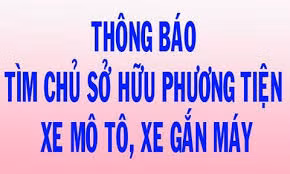 Thông báo tìm chủ sở hữu, người vi phạm