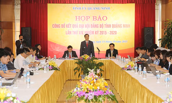 Họp báo công bố kết quả Đại hội Đảng bộ tỉnh lần thứ XIV