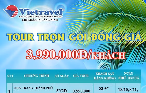 Tour trọn gói đồng giá