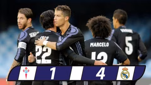 Ronaldo lập cú đúp, Real chạm 1 tay vào chức vô địch