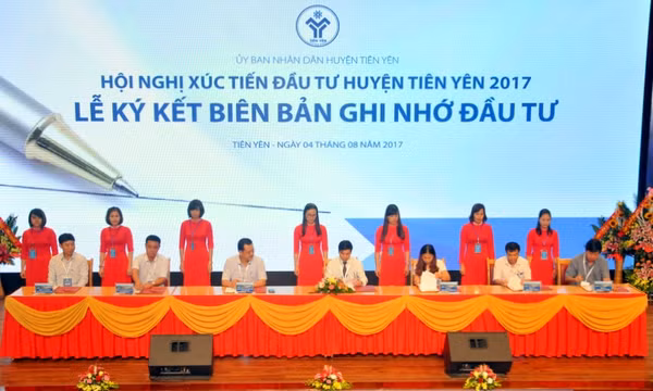 Gần 1.000 tỷ đồng được ký ghi nhớ đầu tư vào Tiên Yên