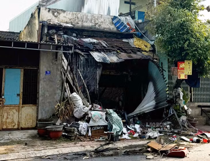 Căn nhà xảy ra vụ cháy khiến 1 người tử vong ở phường An Nhơn Đông, Gia Lai. Ảnh: Hoài Phương