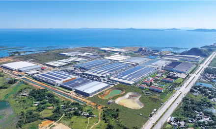 Khu xử lý nước thải tập trung trong KCN Hải Hà.