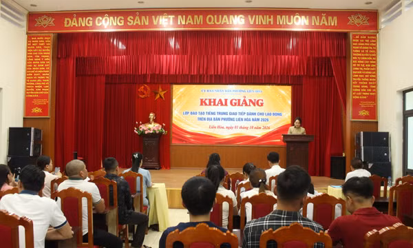 Phường Liên Hòa: Đào tạo tiếng Trung Quốc giao tiếp cho người lao động 