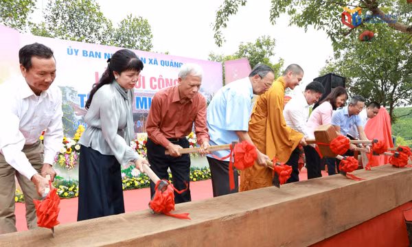 Xã Quảng Tân: Khởi công tu bổ Miếu Sâu