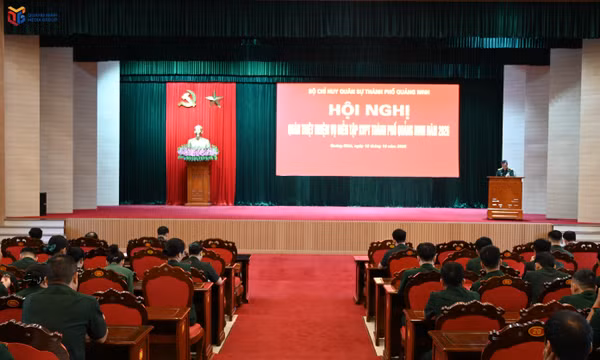 Bộ Chỉ huy Quân sự thành phố Quảng Ninh quán triệt nhiệm vụ diễn tập khu vực phòng thủ năm 2026