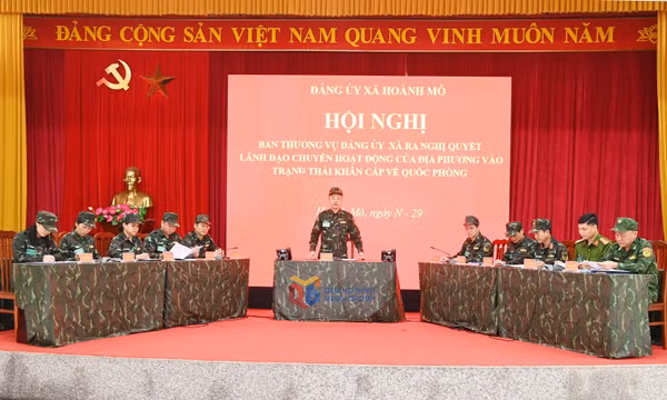 Xã Hoành Mô tổ chức diễn tập chiến đấu trong khu vực phòng thủ năm 2026