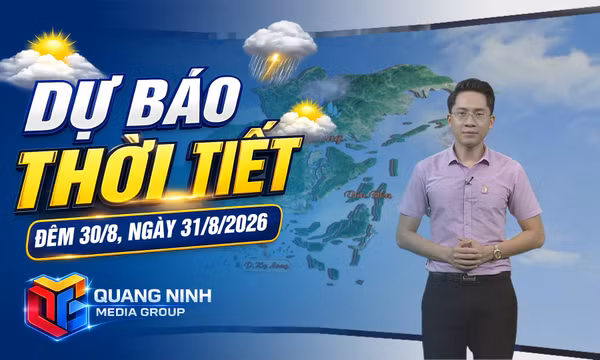 Dự báo thời tiết đêm 30, ngày 31/8/2026