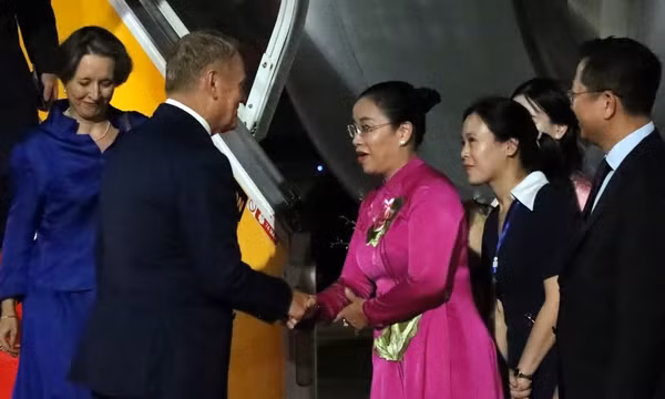 Thủ tướng Ba Lan Donald Tusk đến Đà Nẵng, bắt đầu thăm chính thức Việt Nam