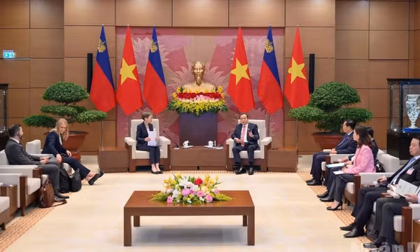 Chủ tịch Quốc hội Trần Thanh Mẫn hội kiến Thủ tướng Liechtenstein