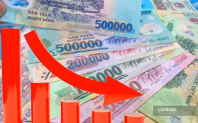 Biểu lãi suất huy động đang có xu hướng giảm. Đồ họa: Khương Duy