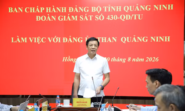 Đoàn giám sát Tỉnh ủy làm việc với Đảng ủy Than Quảng Ninh