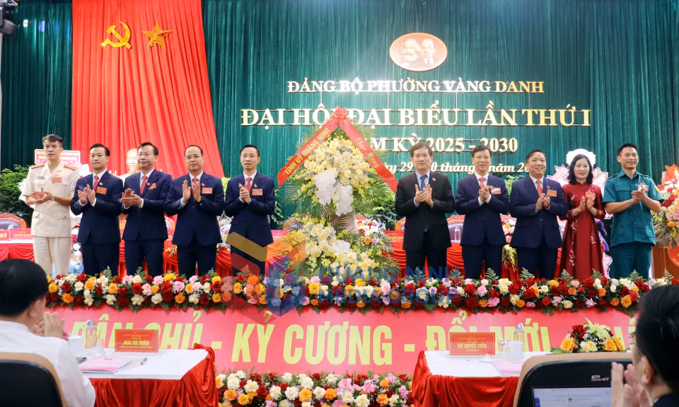 Đại hội đại biểu Đảng bộ phường Vàng Danh lần thứ I, nhiệm kỳ 2025-2030, tháng 7-2025