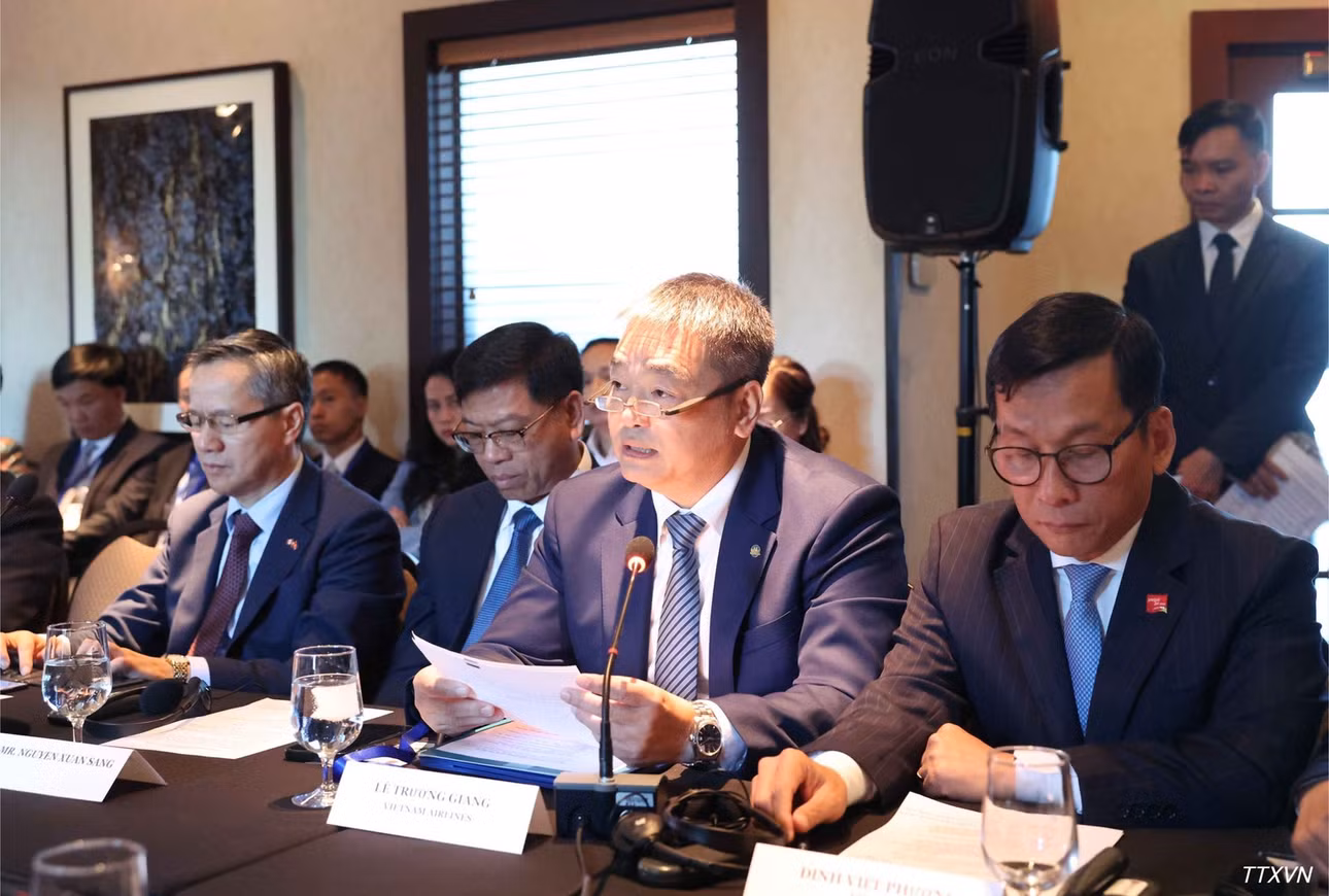 Các đại biểu tham dự Tọa đàm cấp cao doanh nghiệp Việt Nam-Canada. (Ảnh: TTXVN)