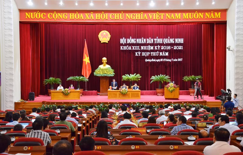 Đại biểu tham gia thảo luận tại hội trường.