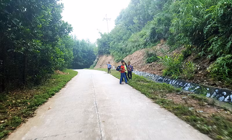 Đường từ trung tâm xã Kỳ Thượng về thôn Khe Tre được bê tông hóa, tạo điều kiện thuận lợi cho việc đi lại và thông thương hàng hóa của người dân.