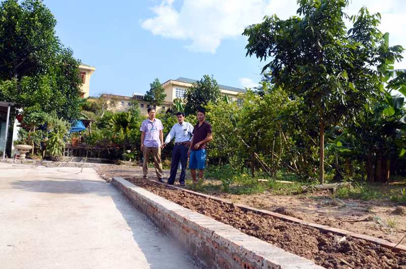 Hộ gia đình anh Triệu Văn Minh, thôn Tân Lập, xã Tân Dân (huyện Hoành Bồ) đầu tư gần 100 triệu đồng để cải tạo, xây dựng vườn mẫu.