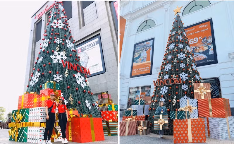 Khách hàng nô nức chia sẻ hình ảnh trên instagram check in cùng cây thông Noel tại các TTTM Vincom trên khắp 40 tỉnh thành trên cả nước (Nguồn: ng.cc2k, _niheo)
