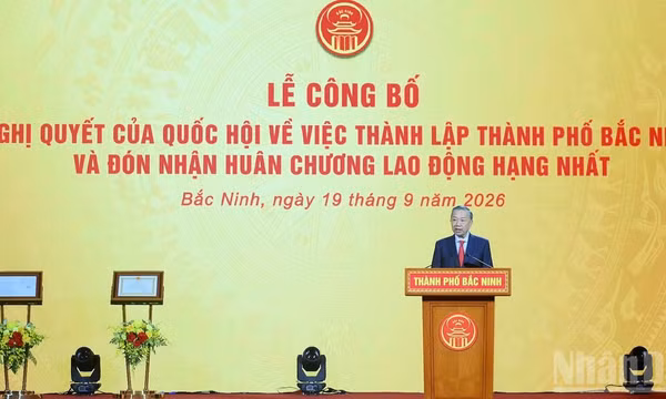 Tổng Bí thư, Chủ tịch nước Tô Lâm phát biểu tại buổi lễ. (Ảnh: ĐĂNG KHOA) 