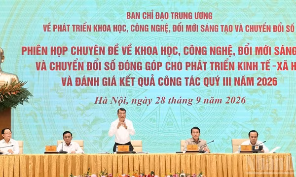 Thủ tướng Chính phủ Lê Minh Hưng chủ trì Phiên họp của Ban Chỉ đạo Trung ương. (Ảnh: TRẦN HẢI) 