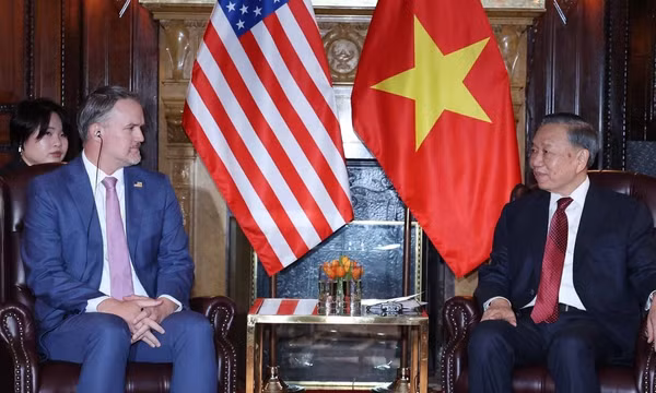 Tổng Bí thư, Chủ tịch nước Tô Lâm tiếp Đại sứ Jamieson Greer, Đại diện Thương mại Hoa Kỳ (USTR). (Ảnh: TTXVN) 
