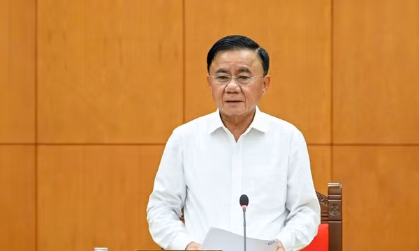 Đồng chí Trần Cẩm Tú, Ủy viên Bộ Chính trị, Thường trực Ban Bí thư. (Ảnh: DUY LINH) 