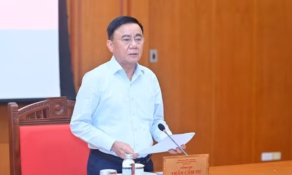 Đồng chí Trần Cẩm Tú, Ủy viên Bộ Chính trị, Thường trực Ban Bí thư. (Ảnh: ĐĂNG KHOA)