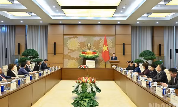 Quang cảnh cuộc tiếp tại Nhà Quốc hội. (Ảnh: THỦY NGUYÊN)