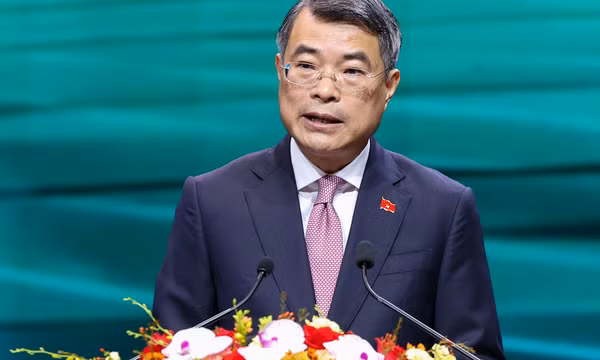 Thủ tướng Chính phủ Lê Minh Hưng phát biểu tại lễ công bố sản phẩm đạt Thương hiệu quốc gia Việt Nam lần thứ 10 năm 2026 - Ảnh: chinhphu.vn/Nhật Bắc