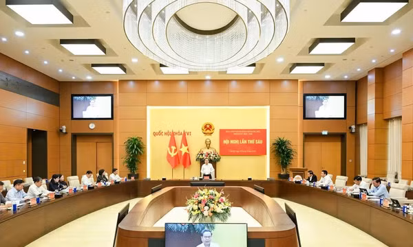 Quang cảnh Hội nghị lần thứ sáu Ban Chấp hành Đảng bộ Quốc hội nhiệm kỳ 2025-2030. (Ảnh: DUY LINH) 