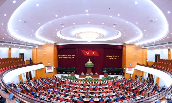 Hội nghị lần thứ tư Ban Chấp hành Trung ương Đảng khóa XIV. (Ảnh: ĐĂNG KHOA) 