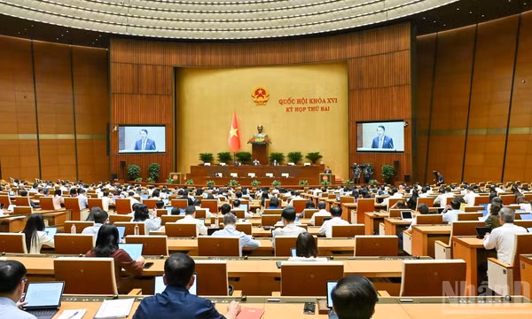 Quốc hội họp sáng 26/10. (Ảnh: THỦY NGUYÊN)
