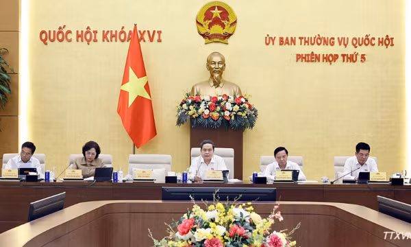 Chủ tịch Quốc hội Trần Thanh Mẫn phát biểu. (Ảnh: TTXVN) 