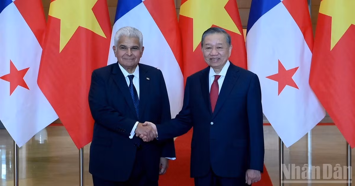 Tổng Bí thư, Chủ tịch nước Tô Lâm và Tổng thống Panama José Raúl Mulino Quintero. (Ảnh: ĐĂNG KHOA)