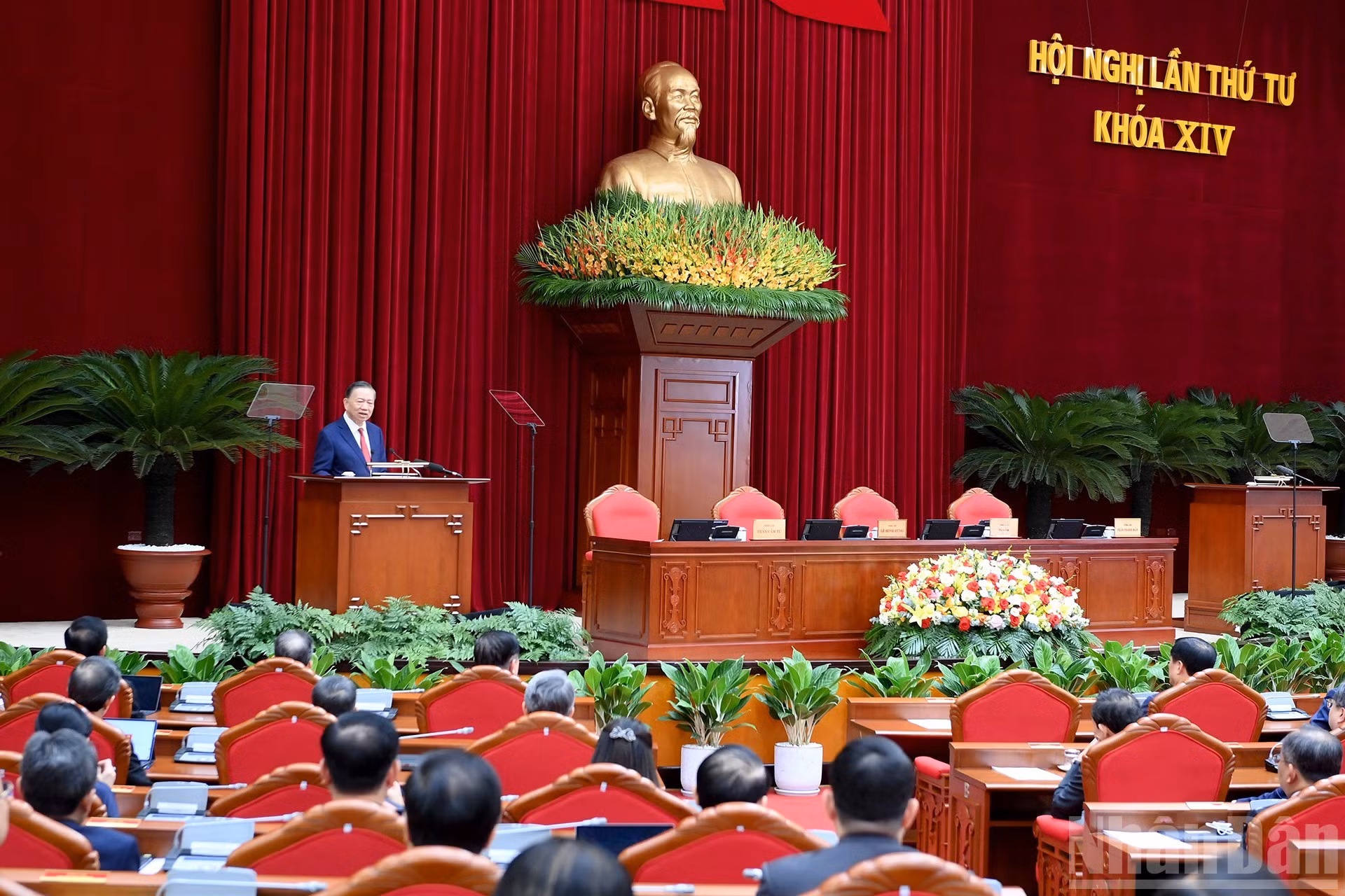 Tổng Bí thư, Chủ tịch nước Tô Lâm phát biểu bế mạc hội nghị.