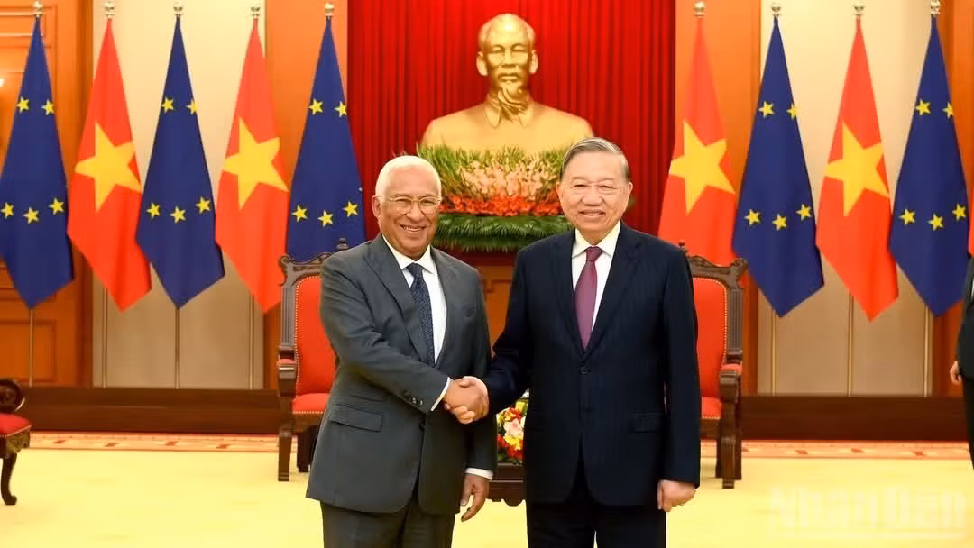 Chiều 29/1/2026, tại Trụ sở Trung ương Đảng, Tổng Bí thư Tô Lâm tiếp Chủ tịch Hội đồng châu Âu Antonio Costa. (Ảnh: ĐĂNG KHOA)