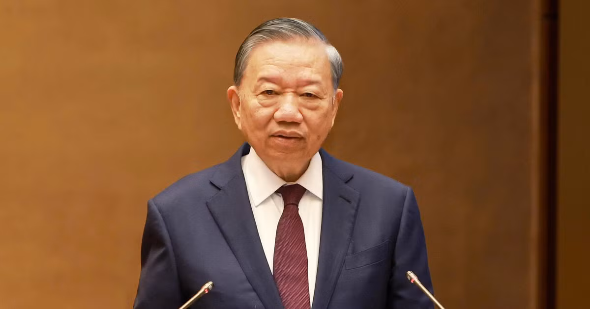 Tổng Bí thư, Chủ tịch nước Tô Lâm phát biểu chỉ đạo Hội nghị toàn quốc quán triệt, triển khai thực hiện Nghị quyết Trung ương 4, sáng 16/10 - Ảnh: chinhphu.vn/Nhật Bắc