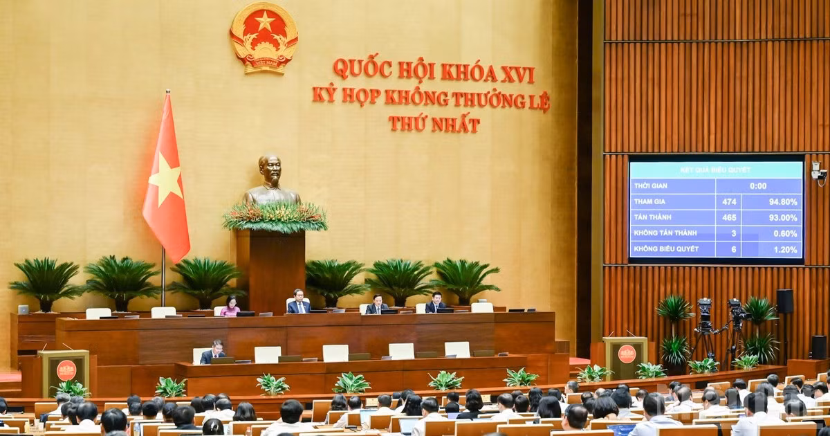 Quốc hội biểu quyết thông qua Luật Phát triển đô thị. (Ảnh: DUY LINH)