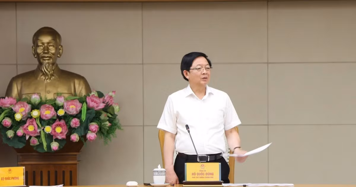 Phó Thủ tướng Hồ Quốc Dũng phát biểu tại cuộc họp với các bộ, cơ quan về tình hình triển khai các nhiệm vụ phát triển công nghệ chiến lược . (Ảnh: chinhphu.vn)