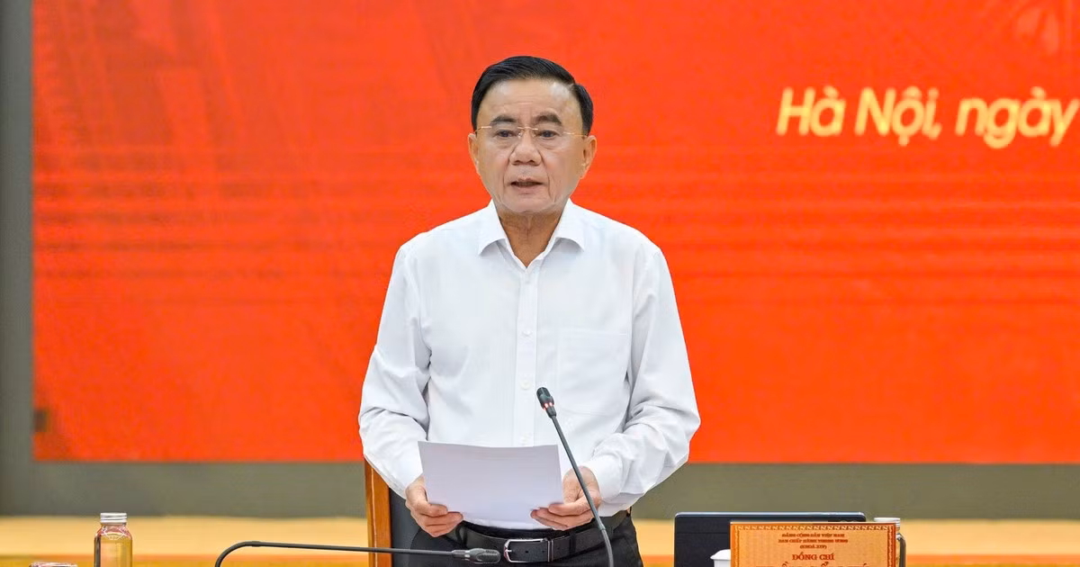 Đồng chí Trần Cẩm Tú, Ủy viên Bộ Chính trị, Thường trực Ban Bí thư. (Ảnh: Thủy Nguyên)