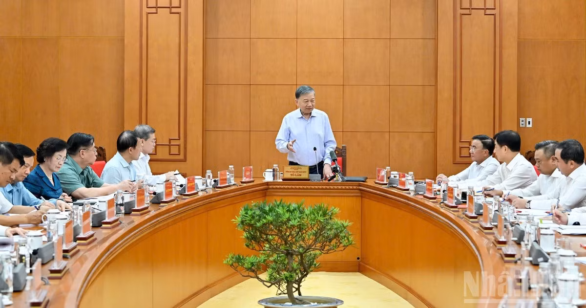 Tổng Bí thư, Chủ tịch nước Tô Lâm chủ trì cuộc họp Thường trực Ban Chỉ đạo Trung ương về phòng, chống tham nhũng, lãng phí, tiêu cực. (Ảnh: Thủy Nguyên) 