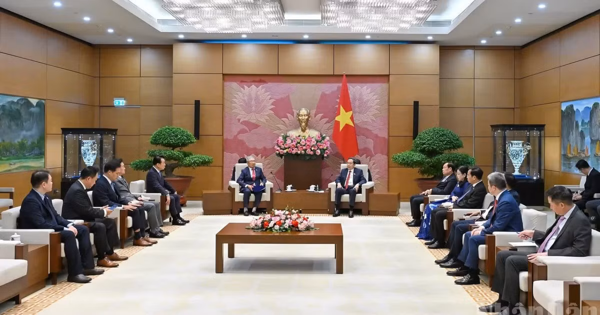 Quang cảnh cuộc tiếp tại Nhà Quốc hội. (Ảnh: THỦY NGUYÊN)