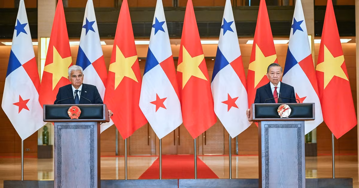 Tổng Bí thư, Chủ tịch nước Tô Lâm và Tổng thống Panama gặp gỡ báo chí sau hội đàm - Ảnh: chinhphu.vn/Nhật Bắc