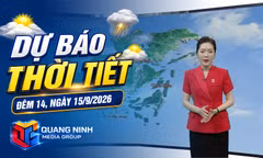 Dự báo thời tiết đêm 14, ngày 15/9/2026