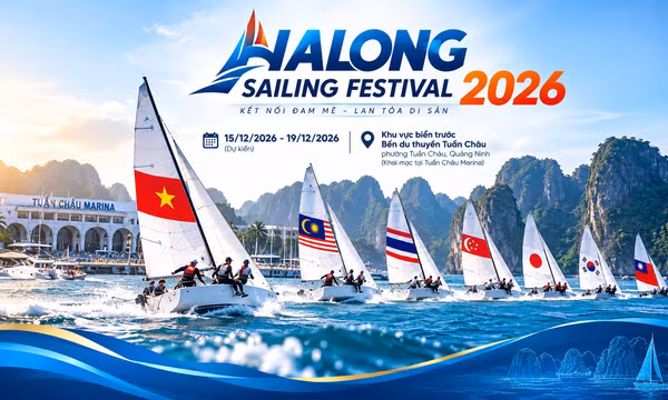 Quảng Ninh tổ chức Giải thuyền buồm quốc tế Halong Sailing Festival 2026