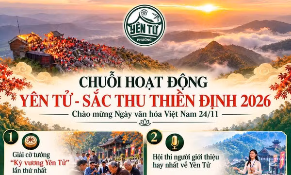 Yên Tử tổ chức chuỗi hoạt động “Sắc thu thiền định 2026"