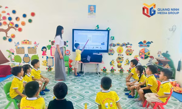 Bắt nhịp xu hướng số ở Trường Mầm non Cô Tô