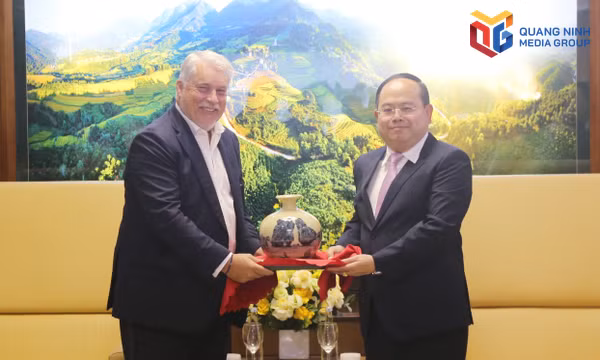 Đồng chí Bí thư Thành ủy Quản Minh Cường tiếp xã giao Liên danh nhà đầu tư Nebula Energy - LNGVN - EVNGENCO3
