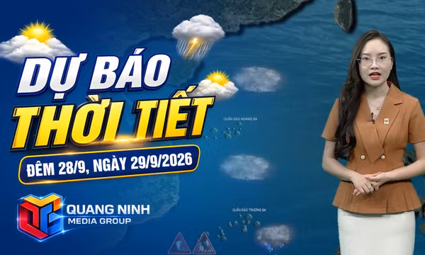 Dự báo thời tiết đêm 28, ngày 29/9/2026
